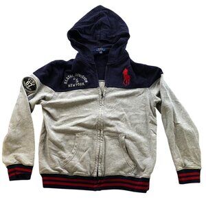 Polo Ralph Lauren Boys Hoodie Jacket Size XL Full Zip Pockets Casual Embroidered